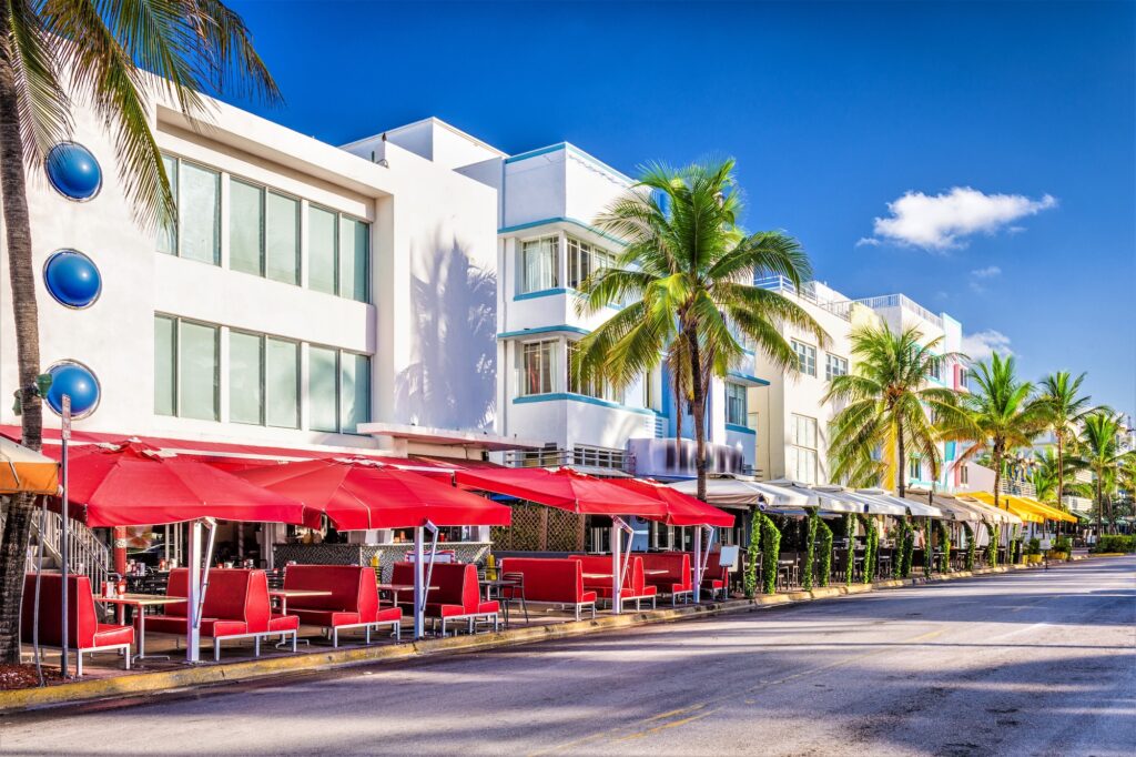 Miami Beach, Florida, USA on Ocean Drive.